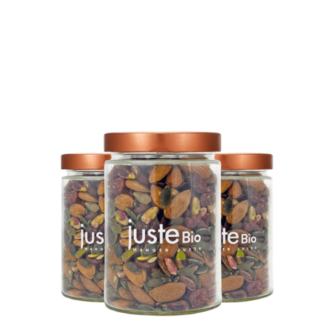 Lot de 3 bocaux en verre 580ml + couvercles