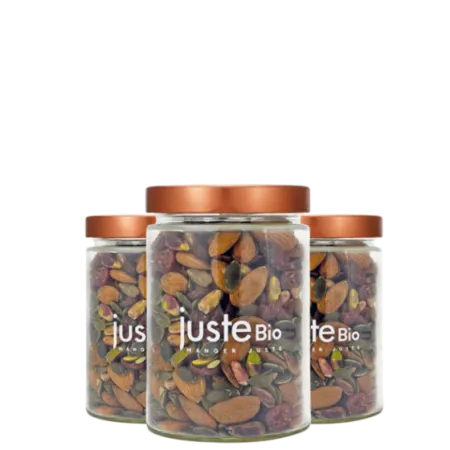 Lot de 3 bocaux en verre 580ml + couvercles