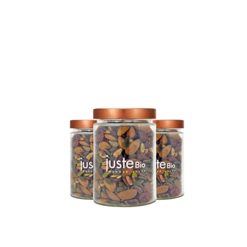 Lot de 3 bocaux en verre 580ml + couvercles