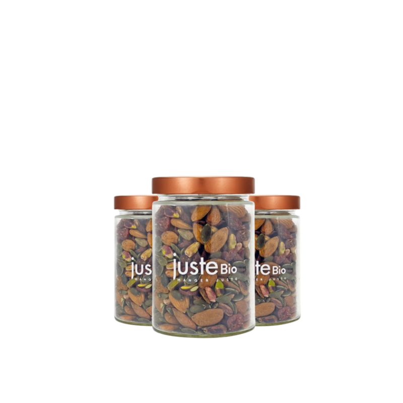 Lot de 3 bocaux en verre 580ml + couvercles