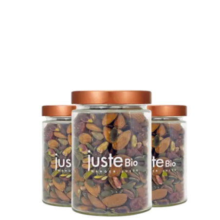 Lot de 3 bocaux en verre 580ml + couvercles